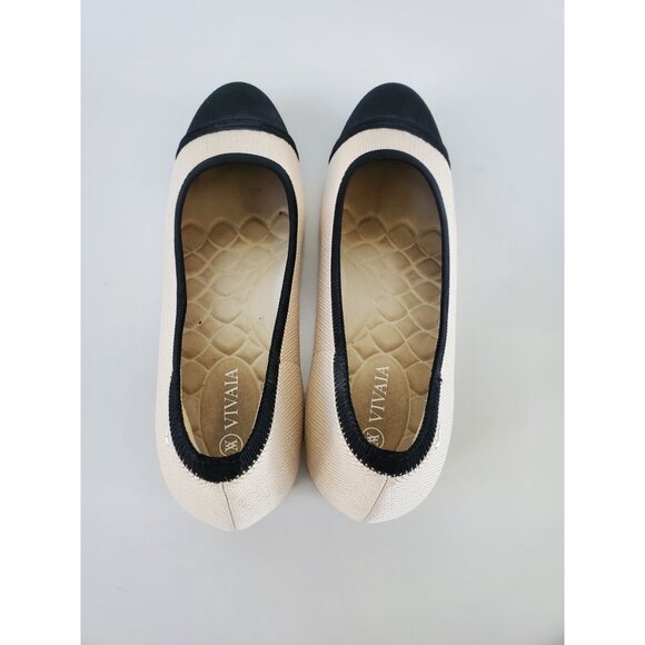 Vivaia Julie Pro Womens Chic Retro Round Toe Beige & Black Heels Size 40 US 9 - Picture 10 of 15